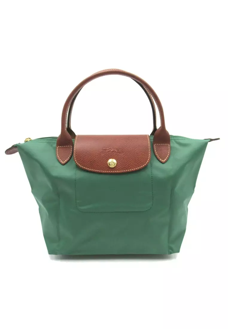 Longchamp Pre-loved LONGCHAMP Le Preage Original S top handle bag Handbag tote bag others Recycled Polyamide green sage