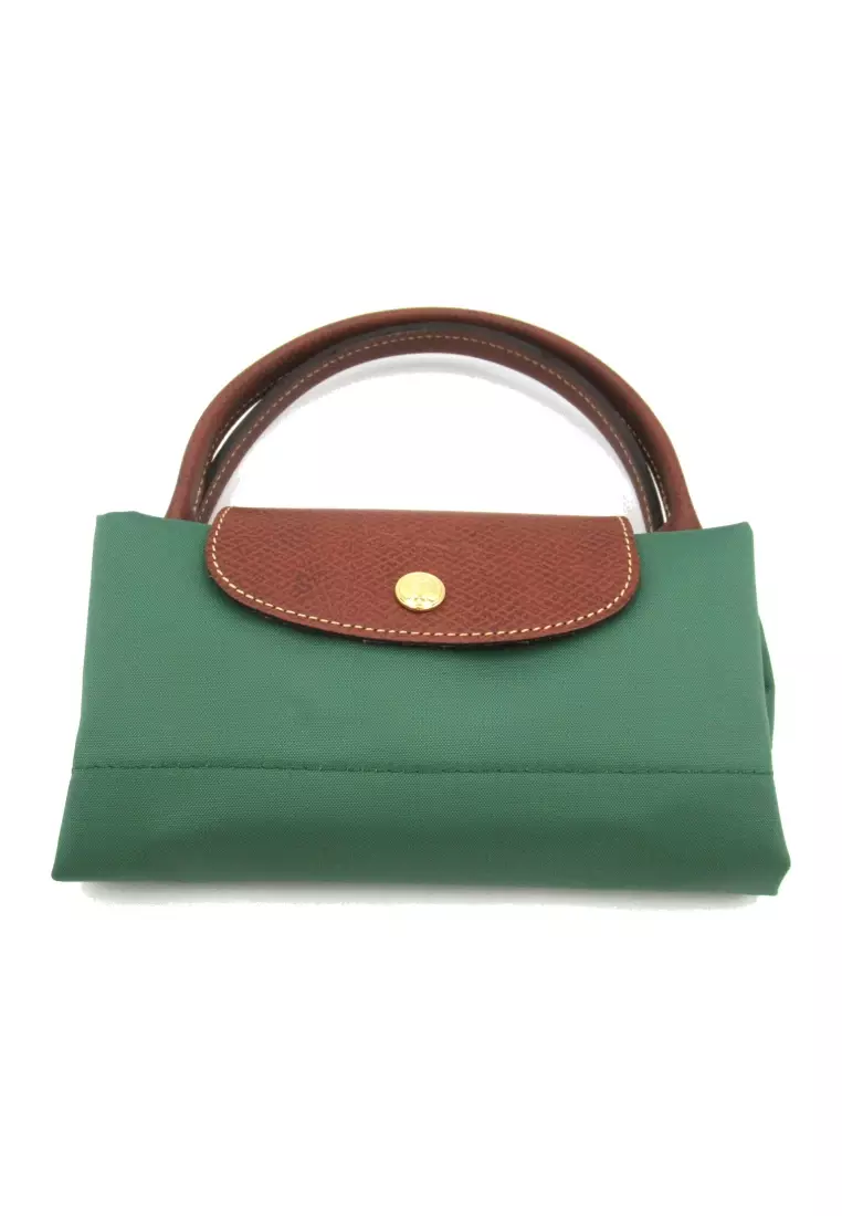 Longchamp Pre-loved LONGCHAMP Le Preage Original S top handle bag Handbag tote bag others Recycled Polyamide green sage