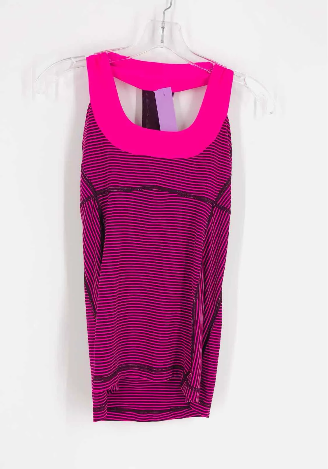 Lululemon Athletica Size S ? Pink/Purple Stripe Activewear Top-Sleeveless