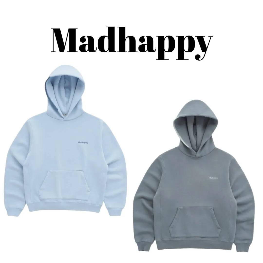 Madhappy  |Unisex Rib Street Style Long Sleeves Plain Cotton Oversized