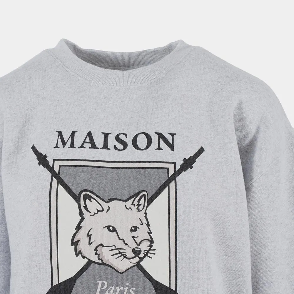 MAISON KITSUNE  |Crew Neck Unisex Street Style Long Sleeves Plain Cotton Logo