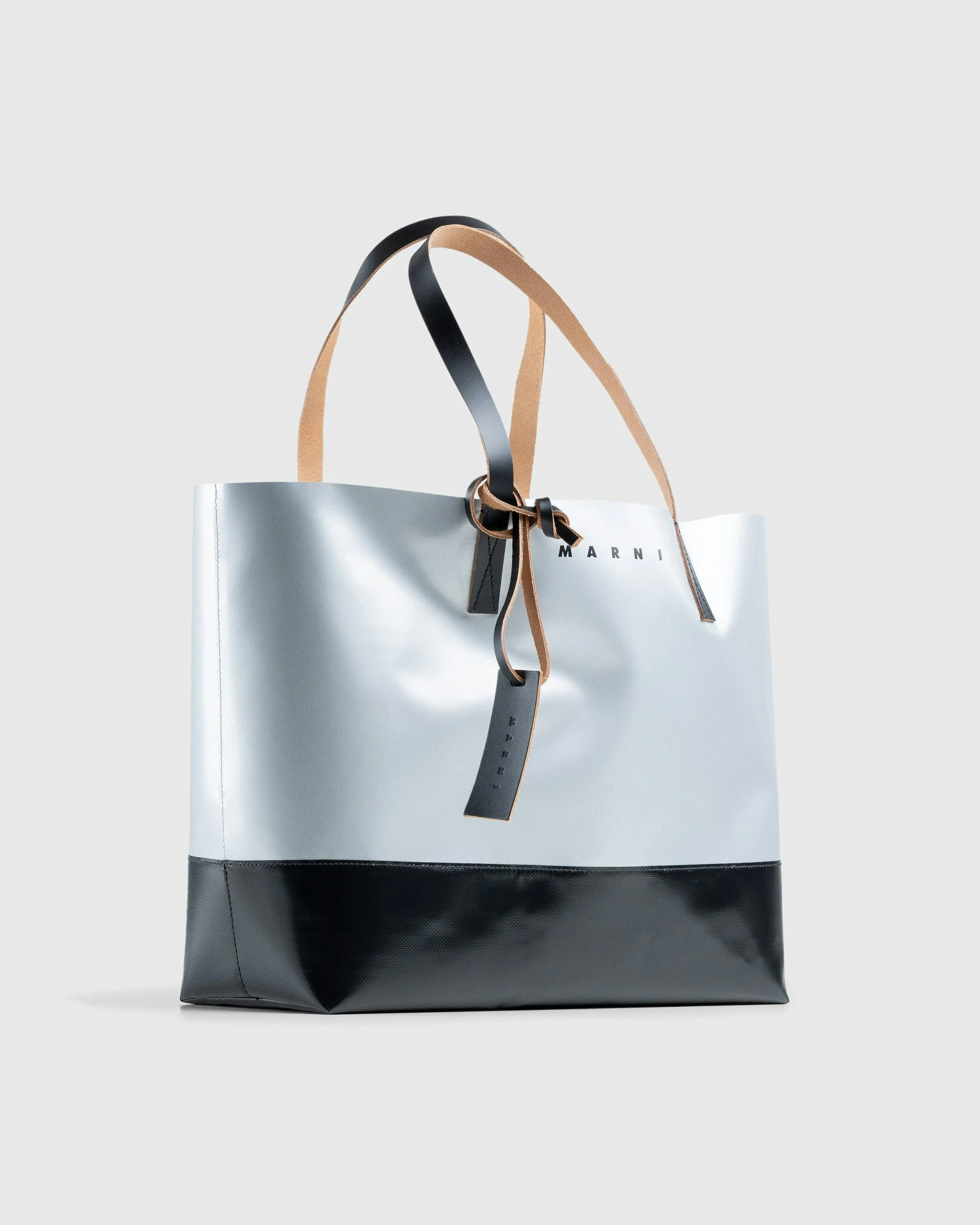 Marni – Tribeca Two-Tone Tote Bag Light Grey | Highsnobiety Shop