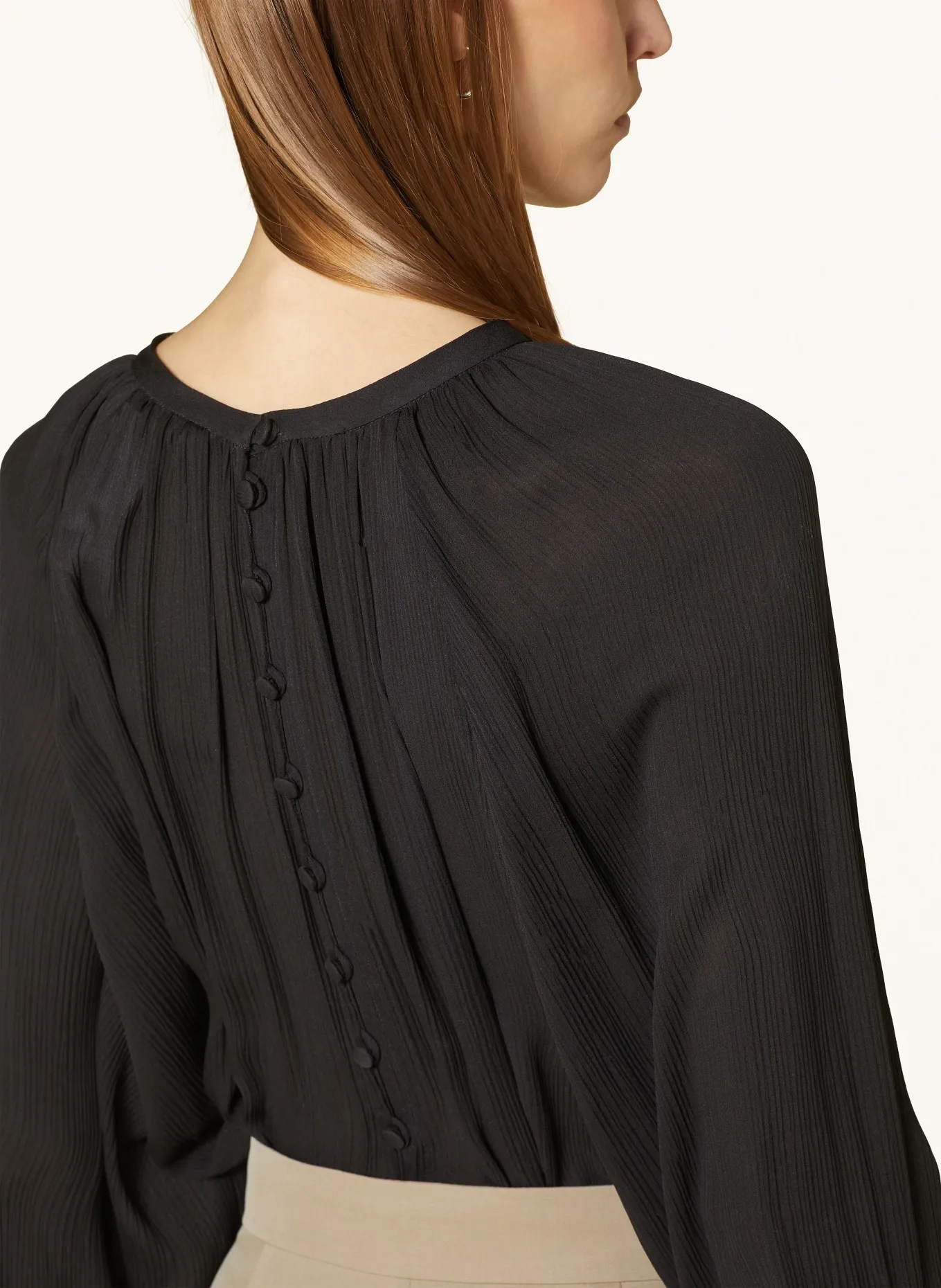 MaxMara  |Casual Style Silk Long Sleeves Plain Office Style