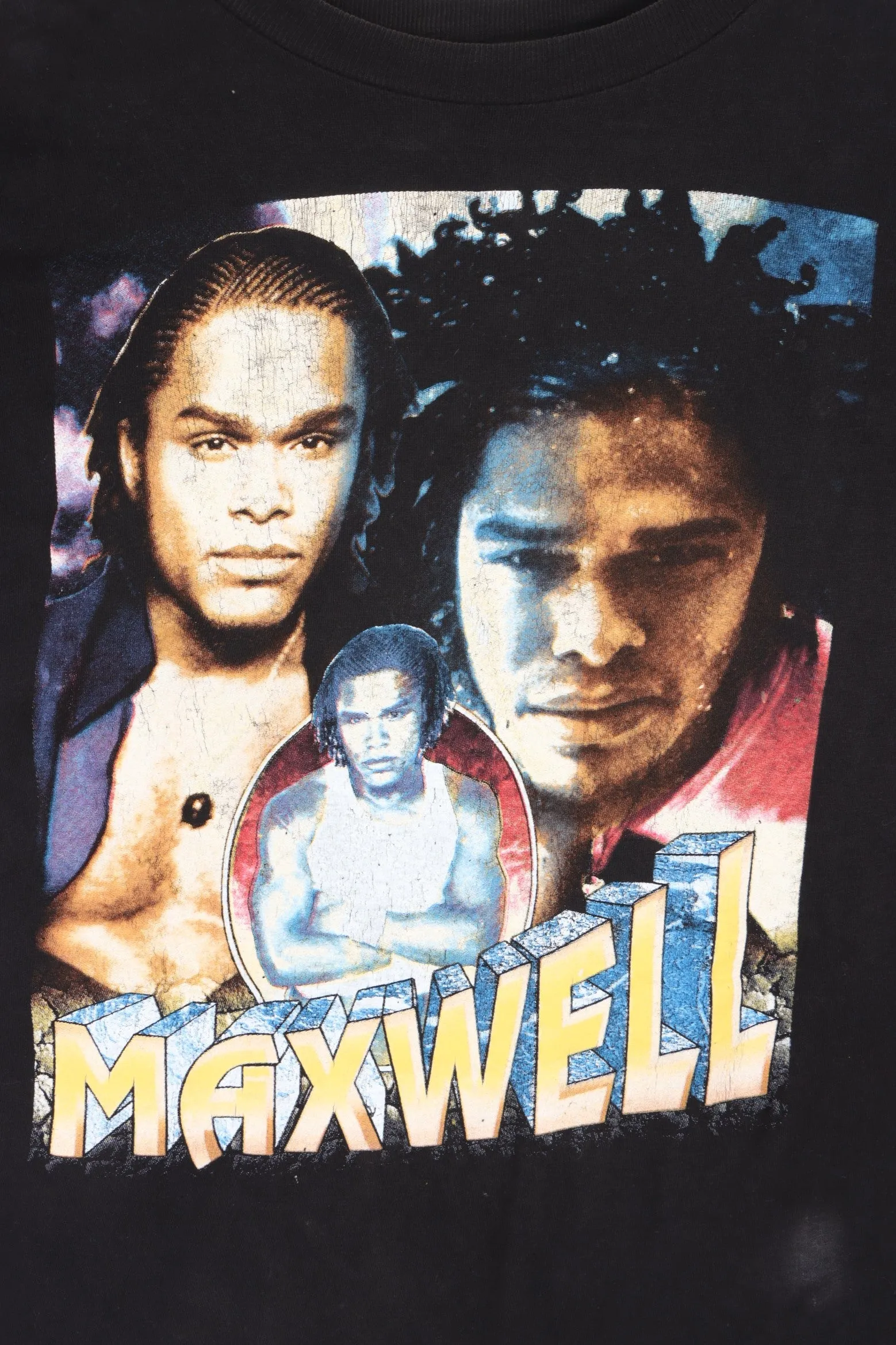 Maxwell Fortunate 90s Rap Front Back Single Stitch T-Shirt (XL)