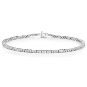 Memoire 18k White Gold 4-Prong Classic Tennis Bracelet