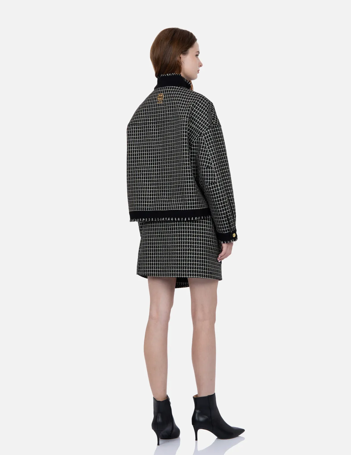 Metallic Wool Tweed Jacket