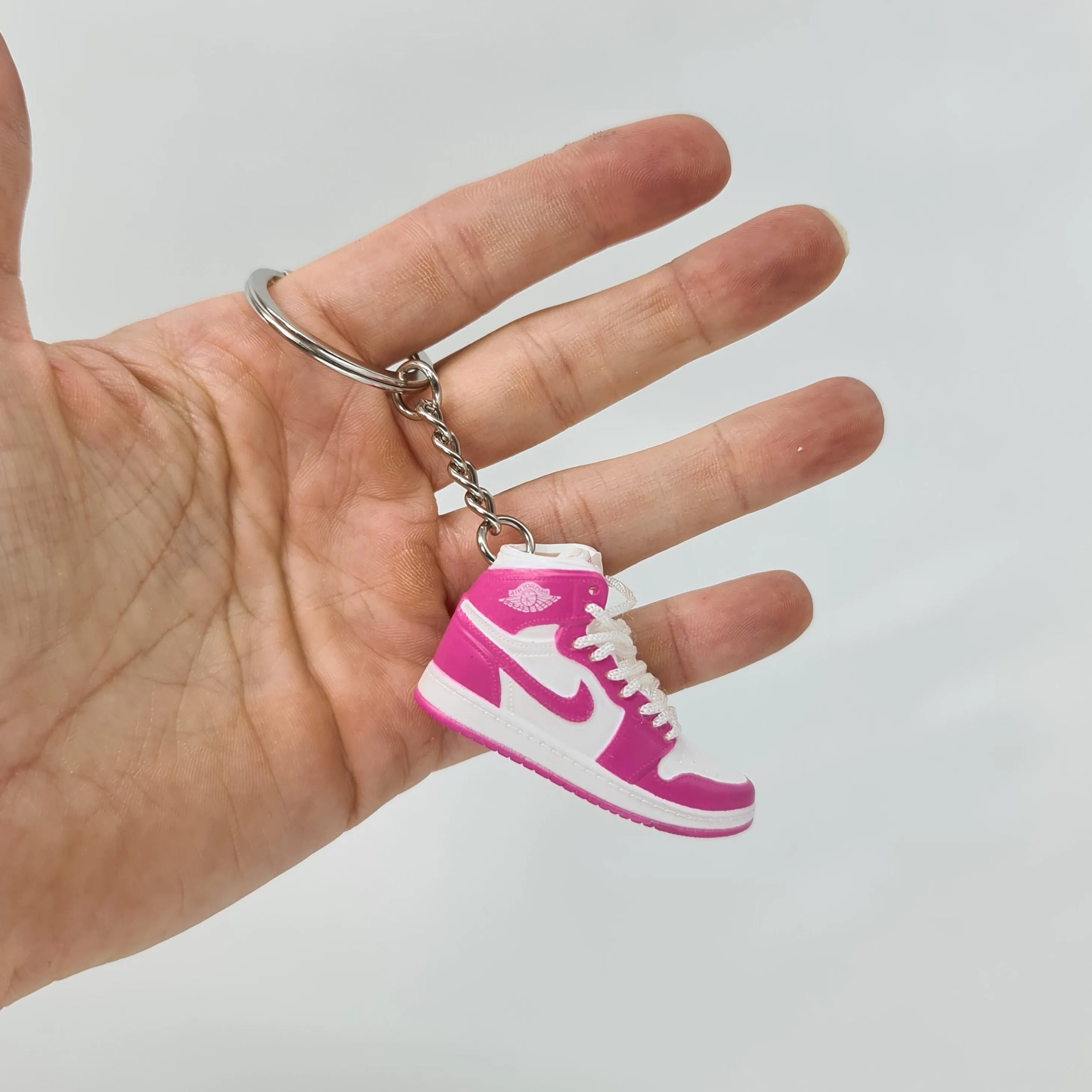 Mini Sneaker Keyring- AJ1 (Pink/White)