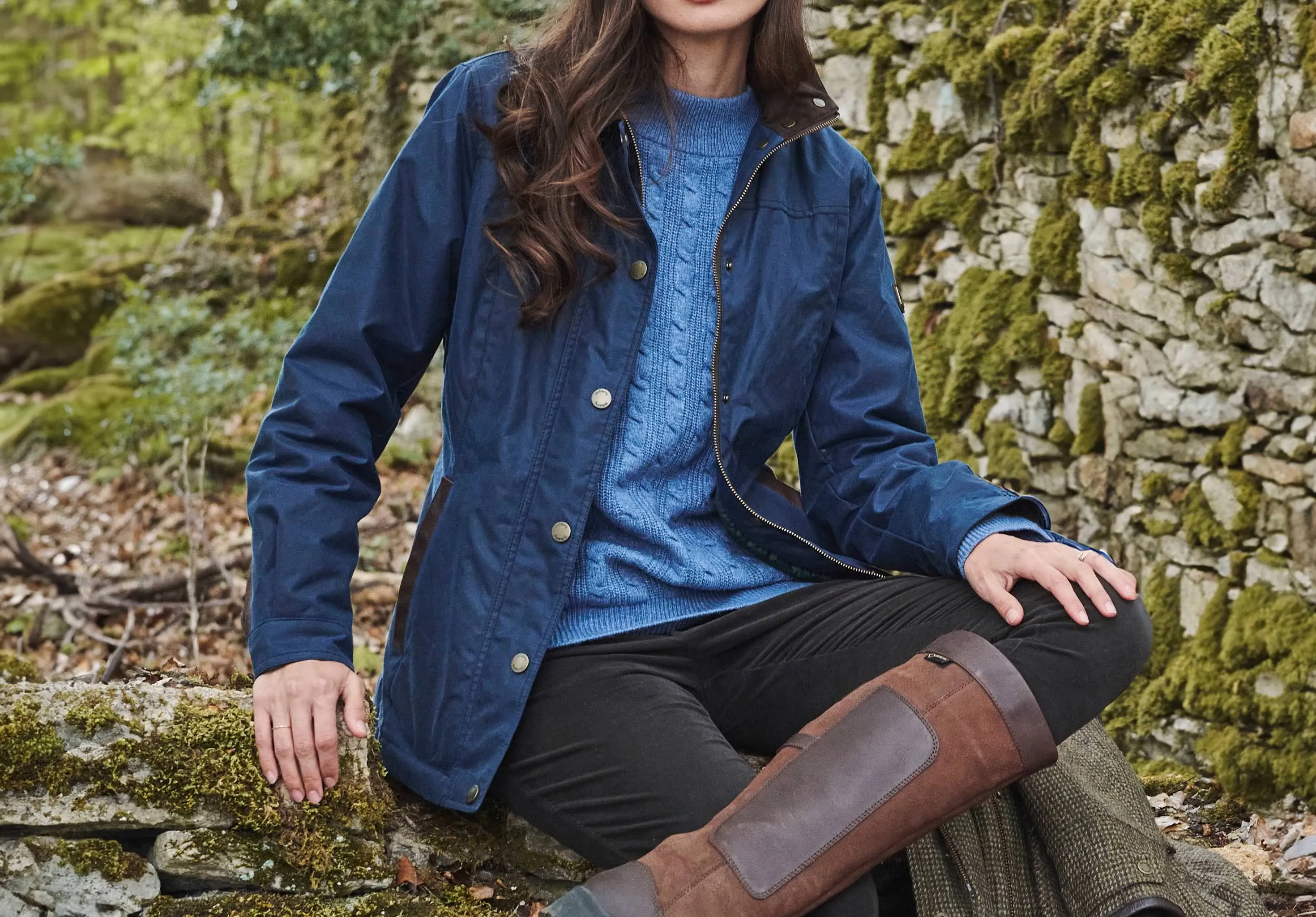 Mountrath Wax Jacket - Ocean Blue