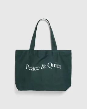 Museum of Peace & Quiet – Wordmark Tote Bag Forest | Highsnobiety Shop