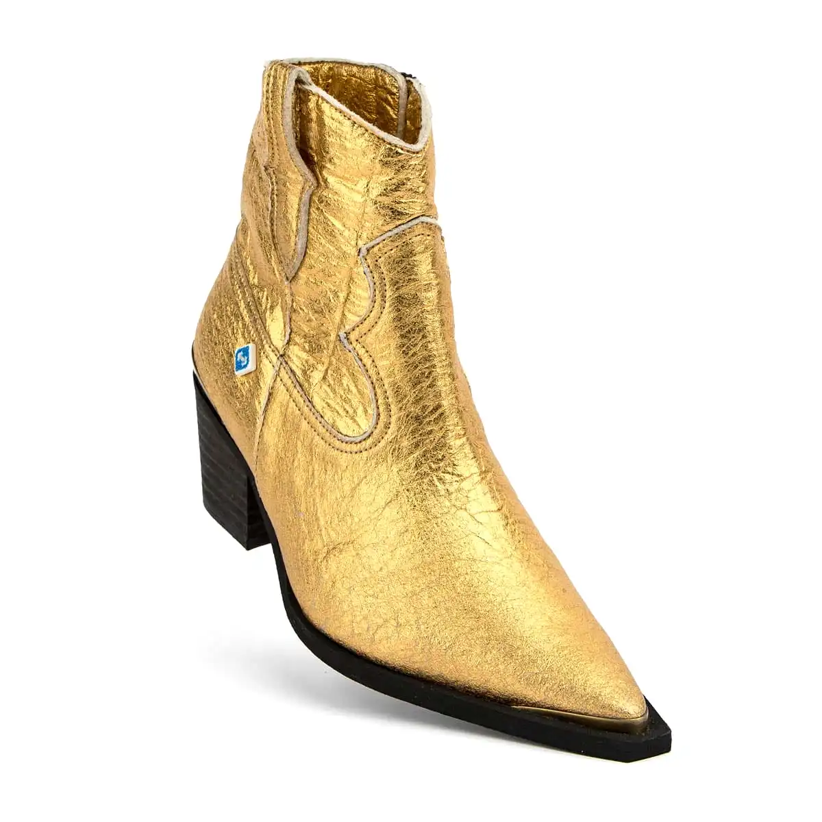 My Texa Pinatex Vegan Leather Western Boots | Gold