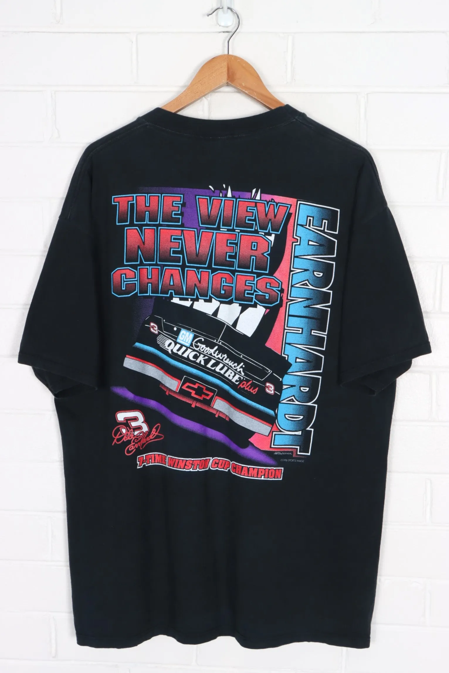 NASCAR 1996 Dale Earnhardt Pushin To The Limit T-Shirt USA Made(XXL)