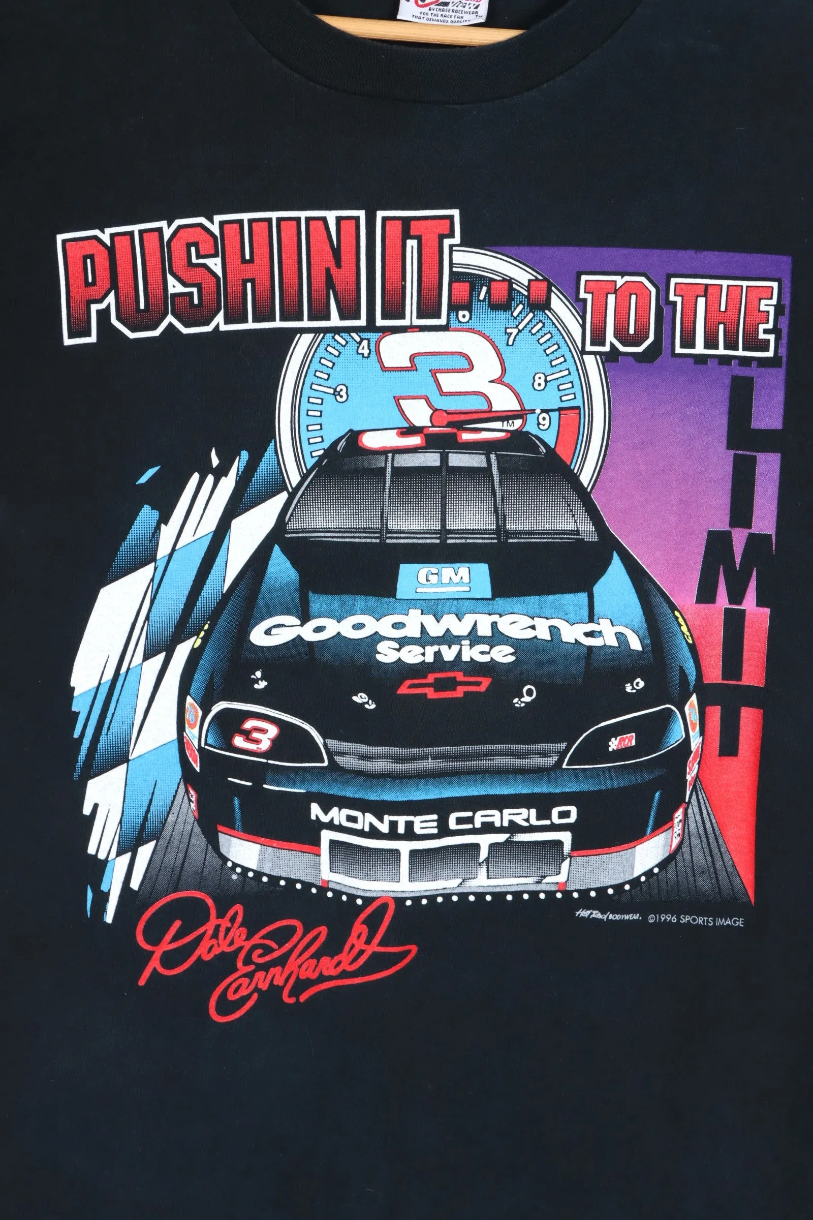 NASCAR 1996 Dale Earnhardt Pushin To The Limit T-Shirt USA Made(XXL)