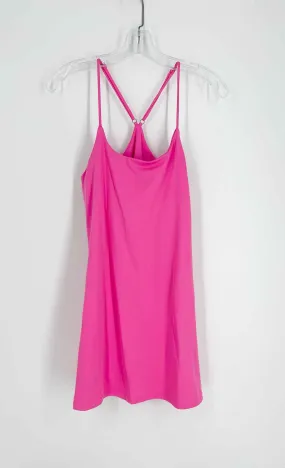 New In Size S Pink Solid Activewear Dress