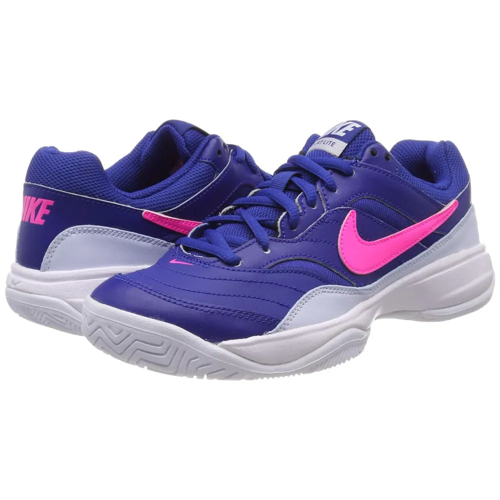 NIKE Women's WMNS Court Lite Tennis Shoe (Indigo Force/Pink Blast)