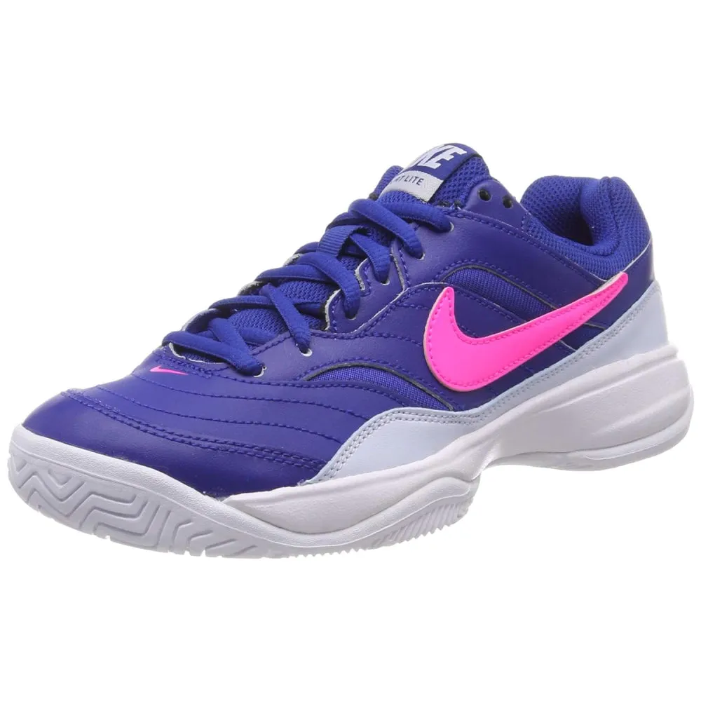 NIKE Women's WMNS Court Lite Tennis Shoe (Indigo Force/Pink Blast)