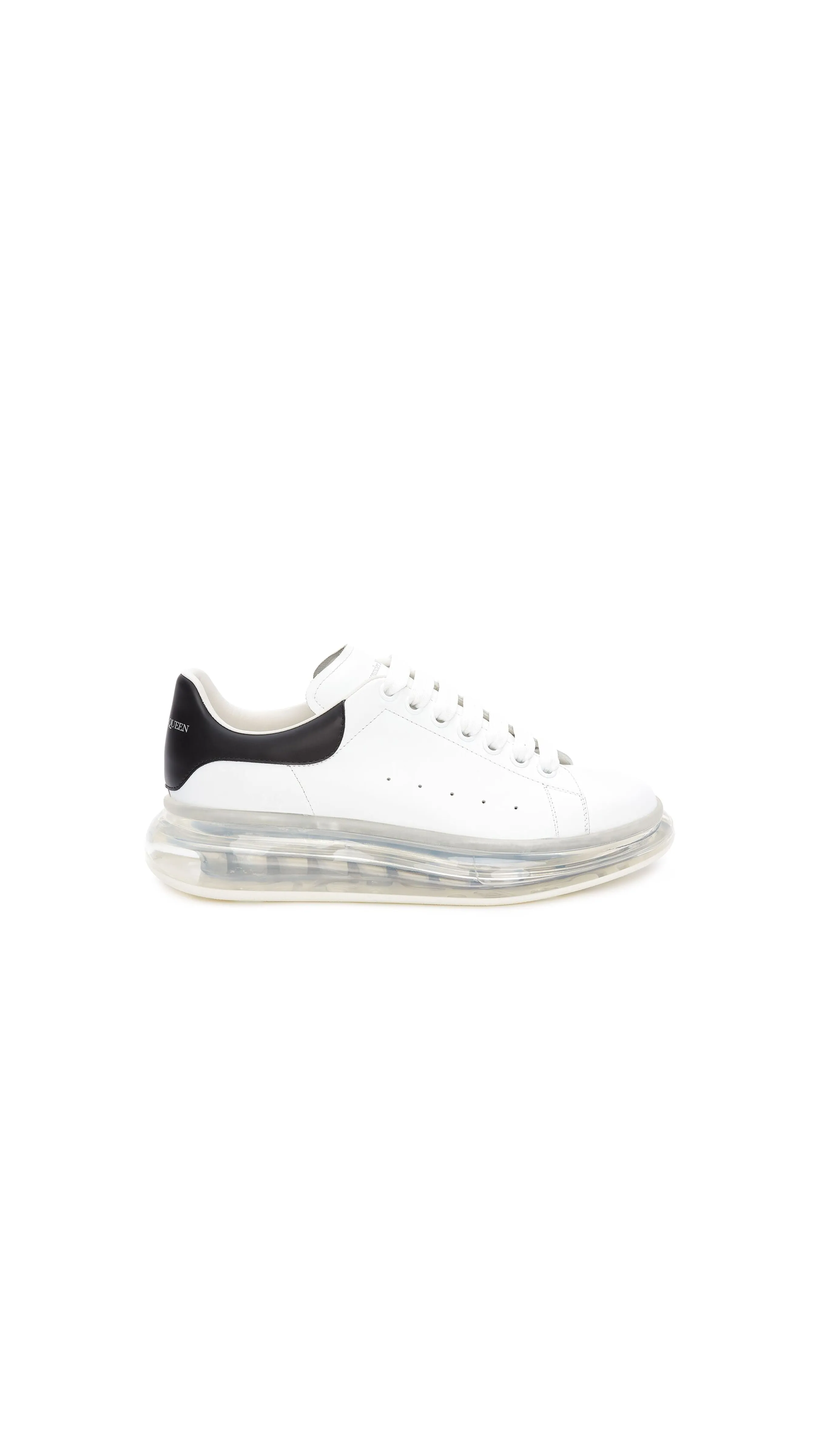 Oversized Transparent Sole Sneaker - White/black