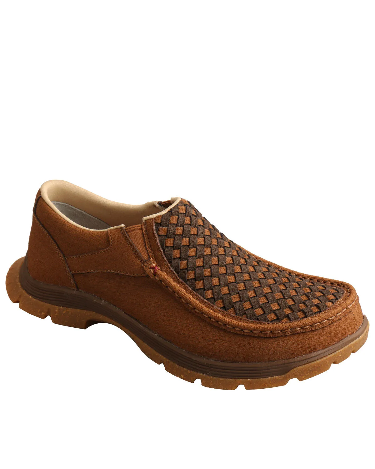 Product Name:  Twisted X Men's Brown Basket Weave Chukka Shoes - Moc Toe