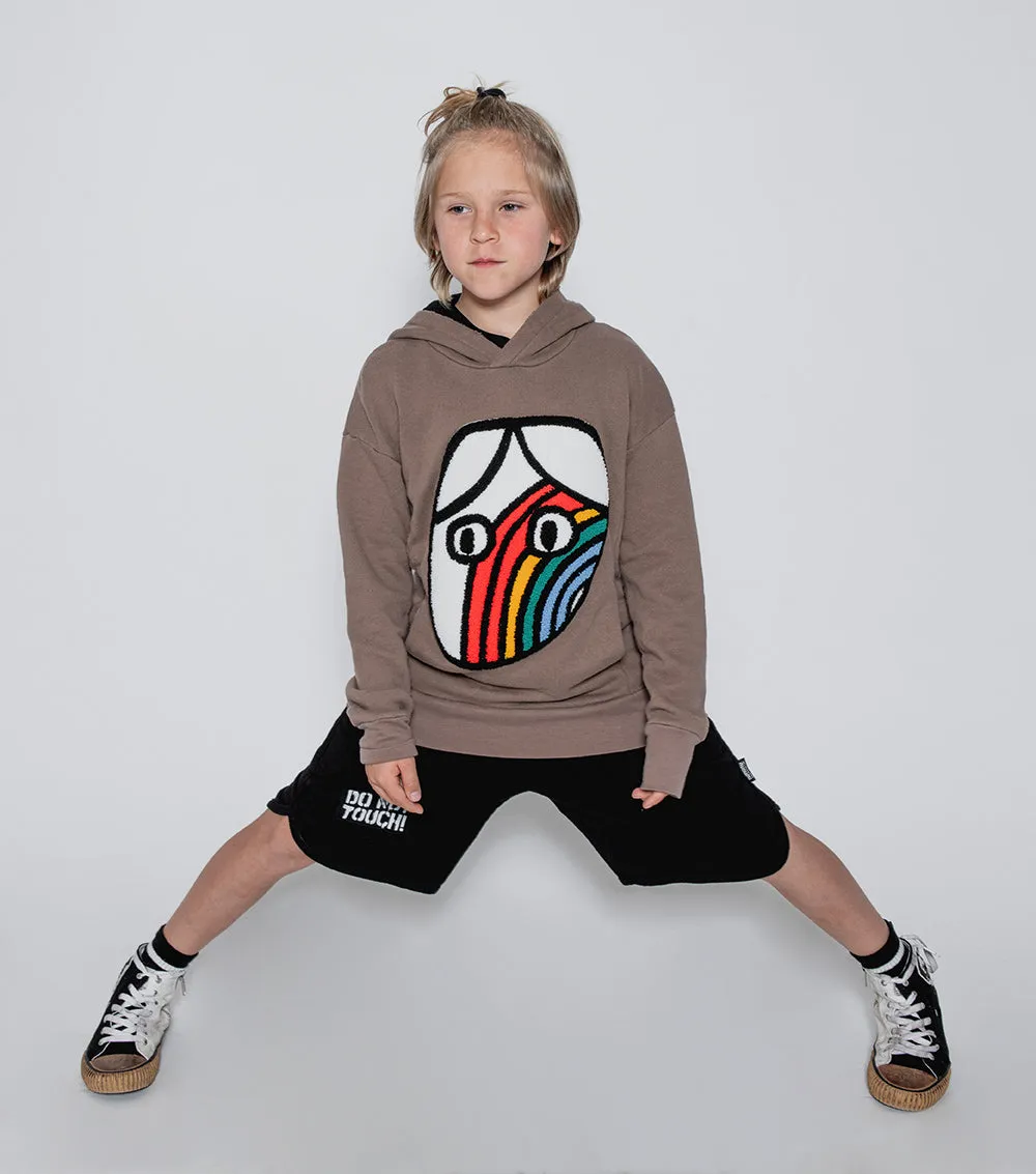 rainbow dude patch hoodie