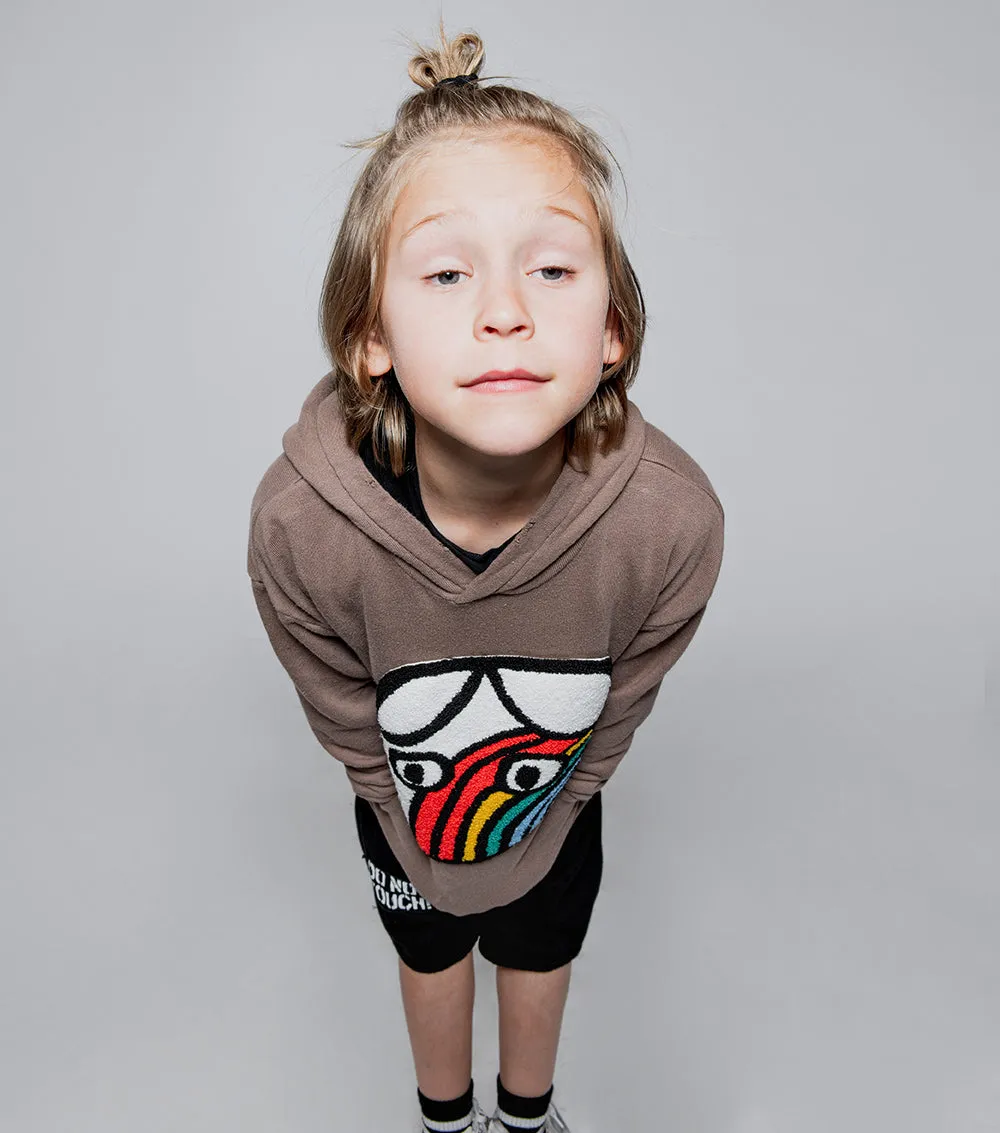 rainbow dude patch hoodie