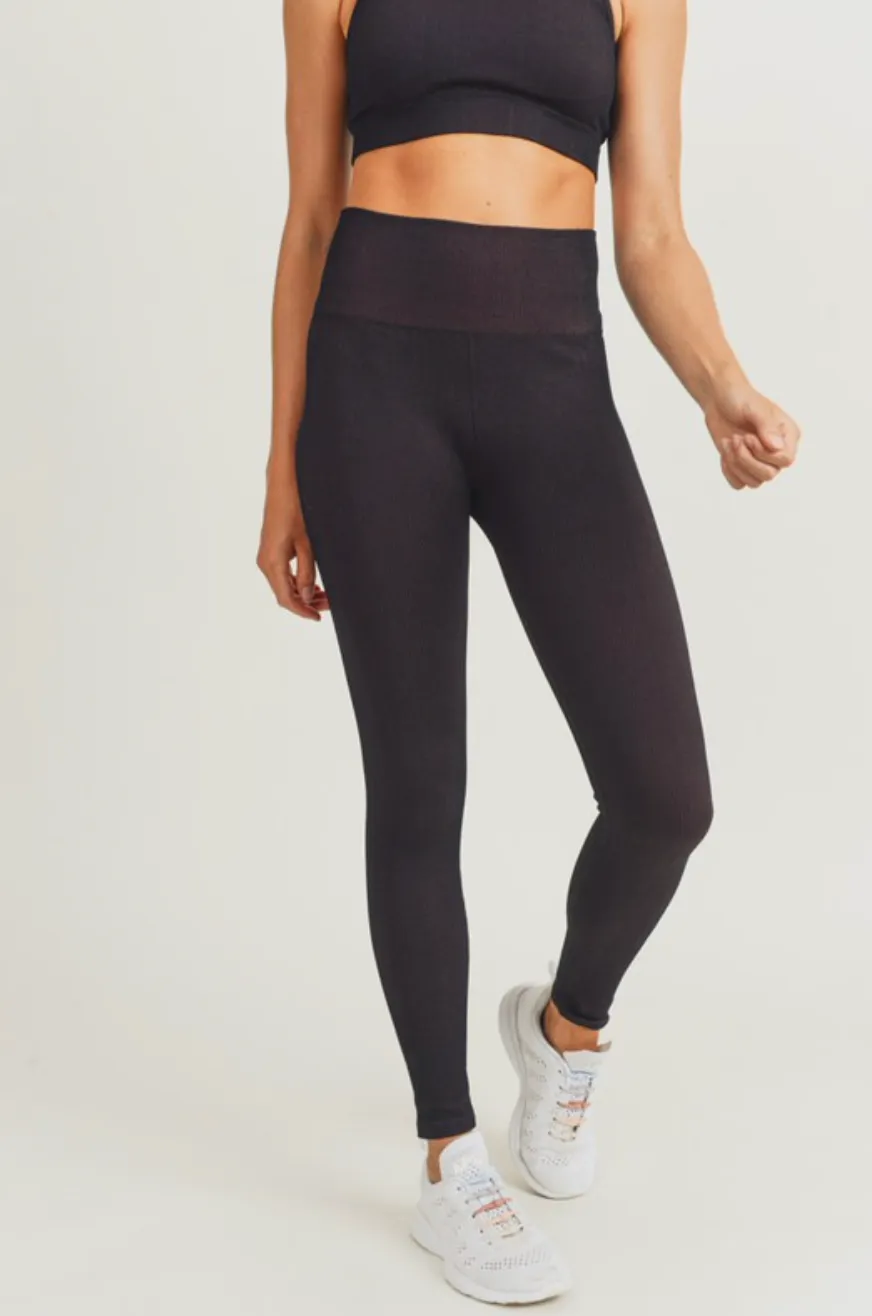 Ribbed Seamless High-waist Leggings