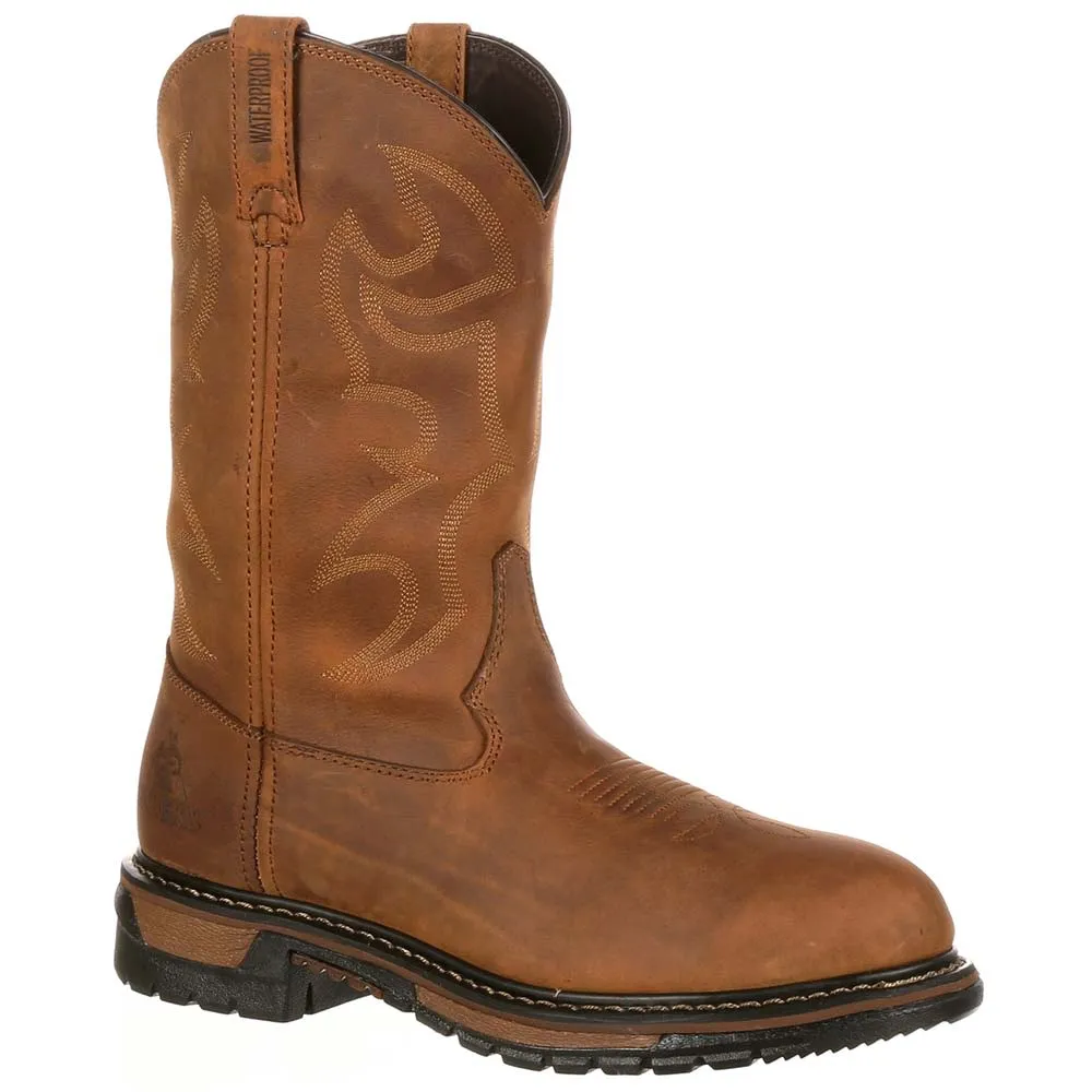 Rocky Ride Branson Roper Wp Western Boots Shoes - Mens