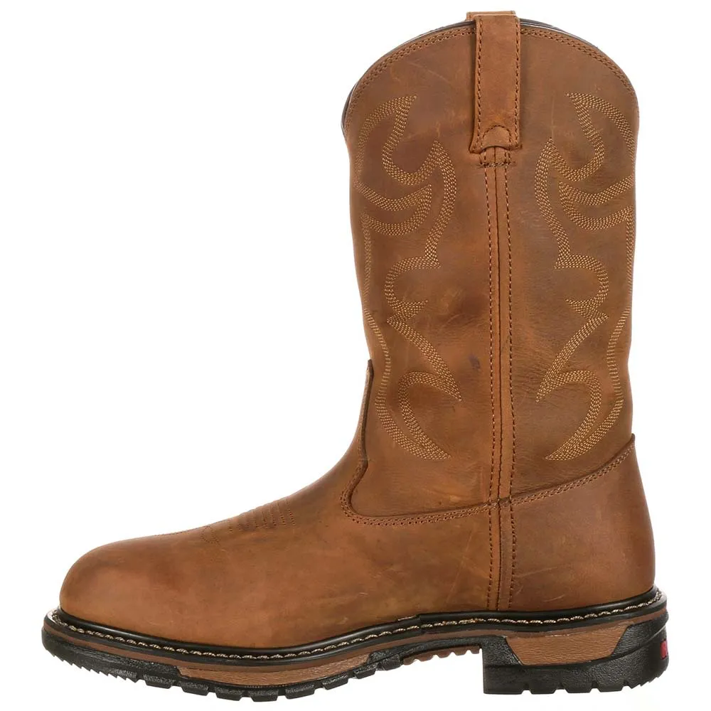 Rocky Ride Branson Roper Wp Western Boots Shoes - Mens