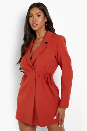 Ruched Detail Blazer Dress