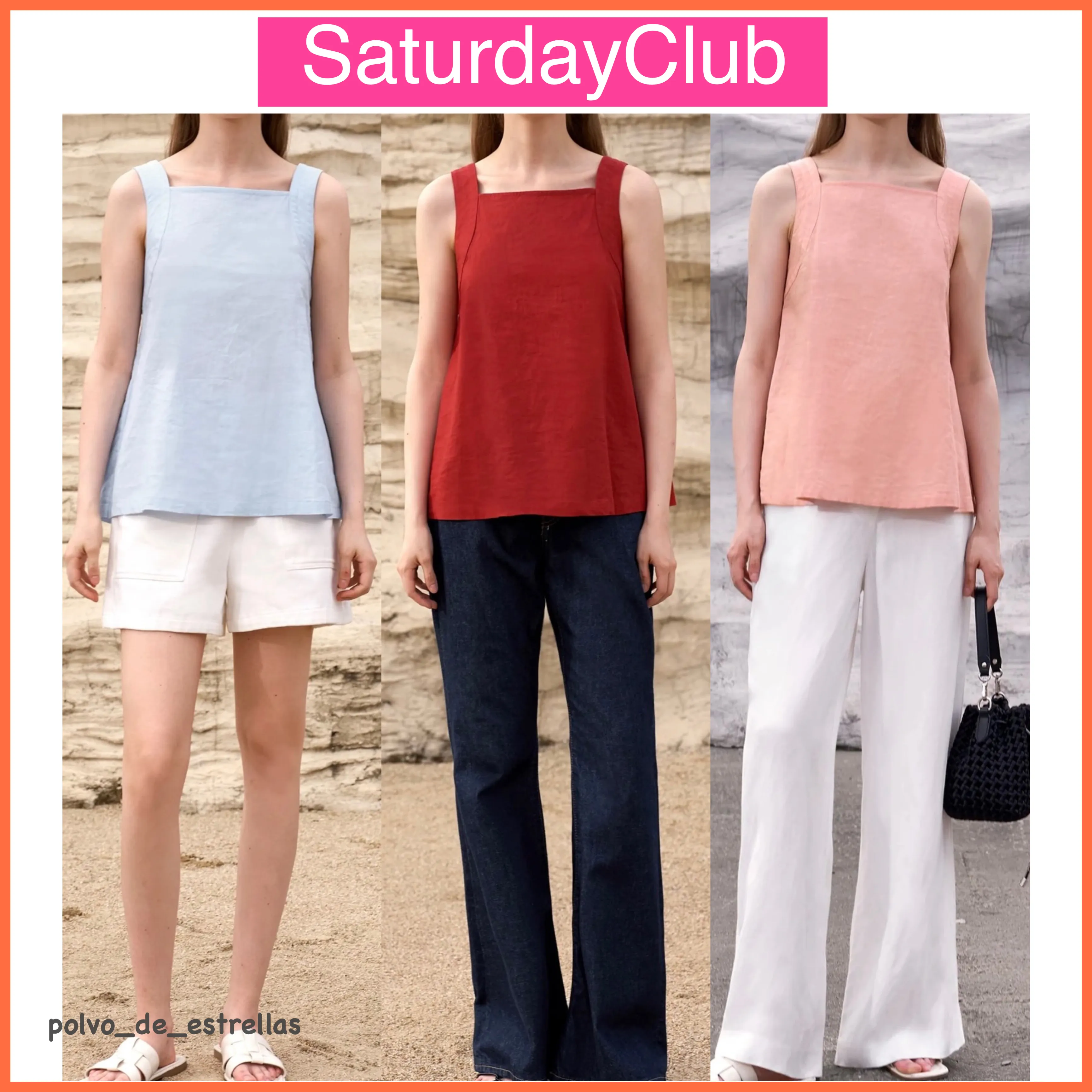 SaturdayClub  |Casual Style Linen Sleeveless Plain Cotton Elegant Style