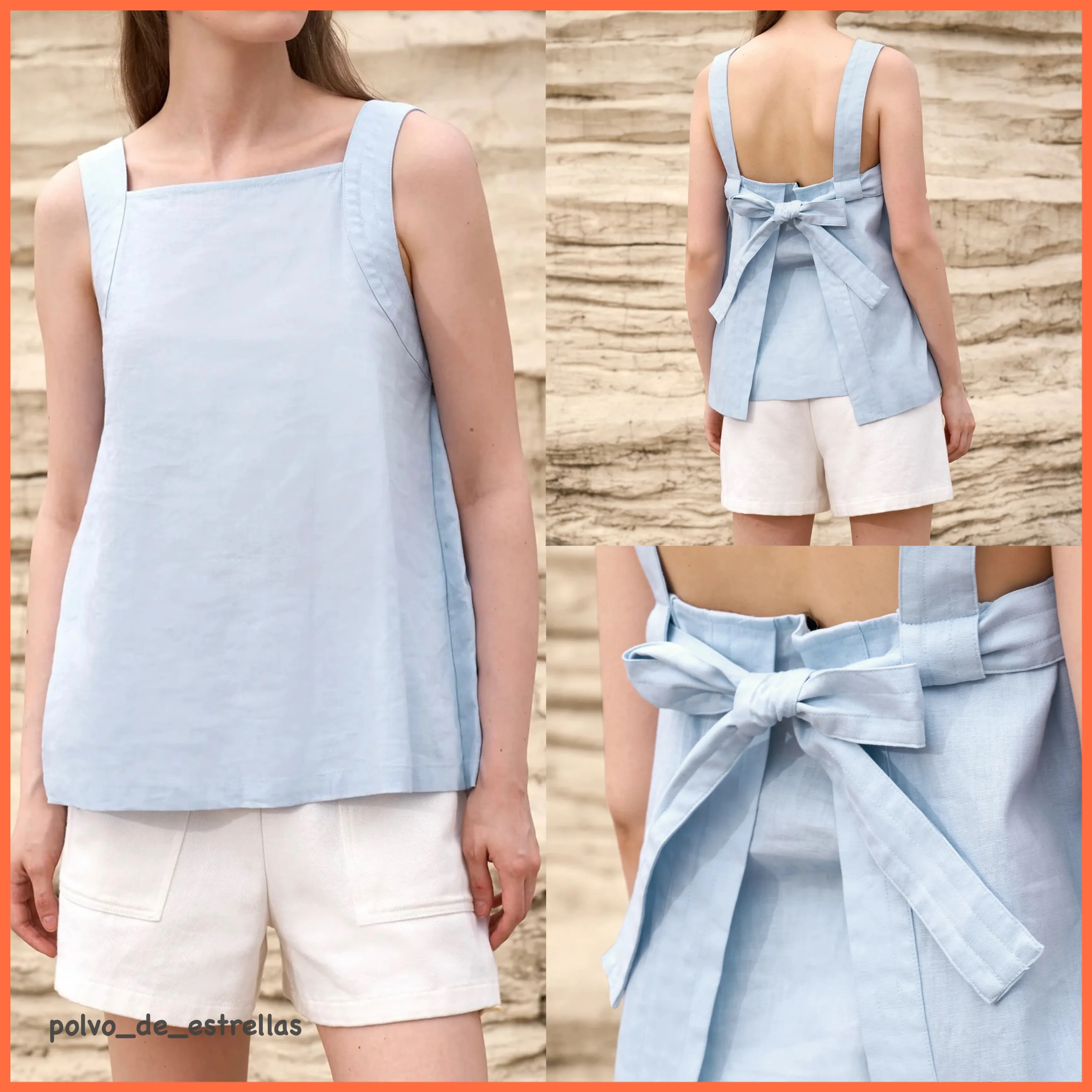 SaturdayClub  |Casual Style Linen Sleeveless Plain Cotton Elegant Style