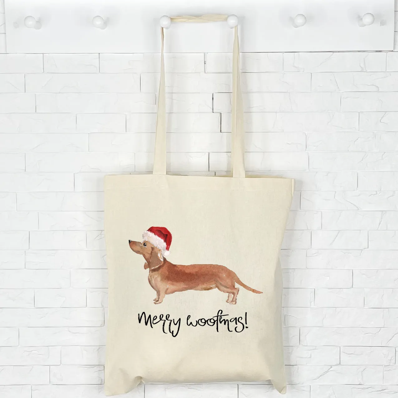 Sausage Dog Christmas Tote Bag