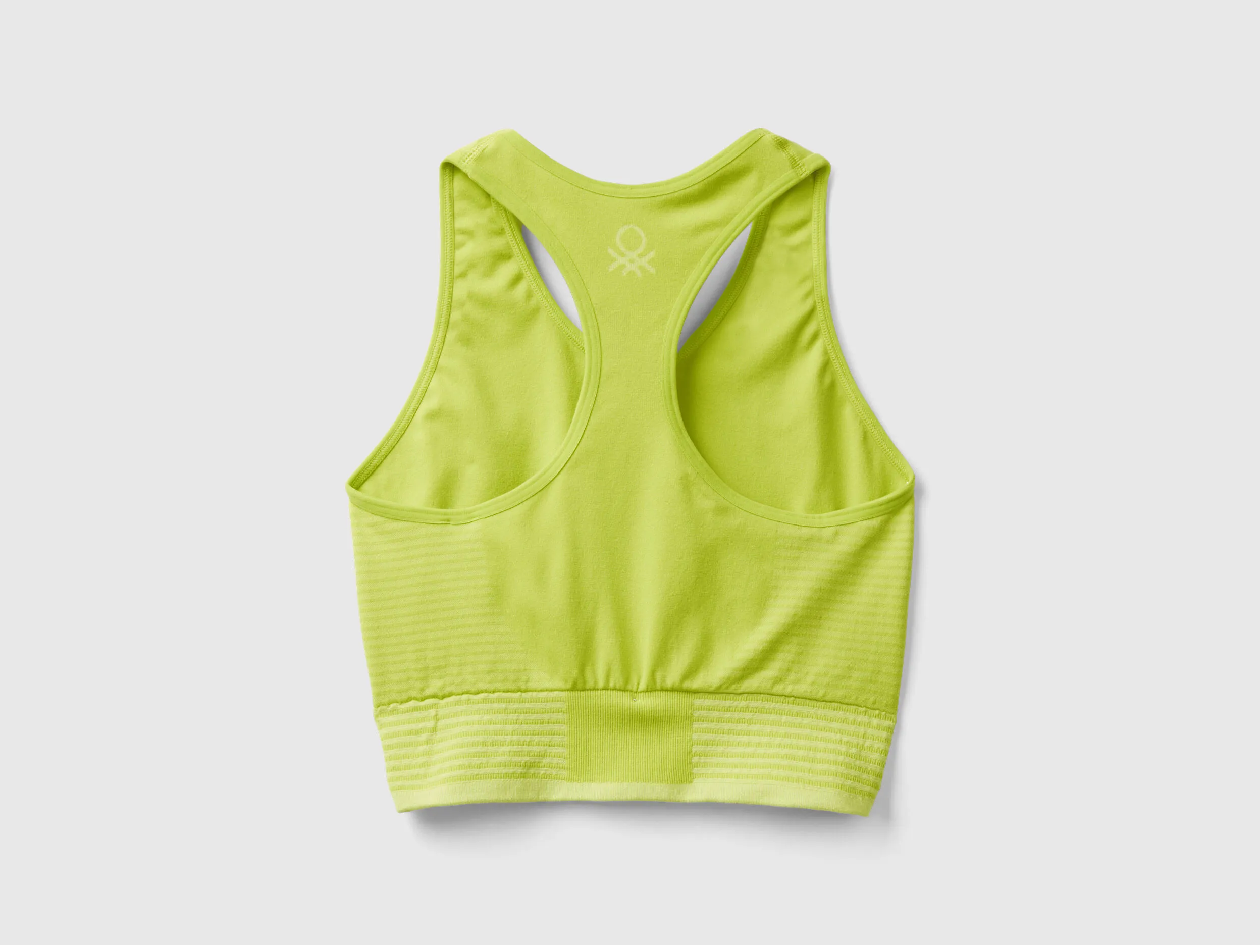 Seamless sports crop top - Lime | Benetton