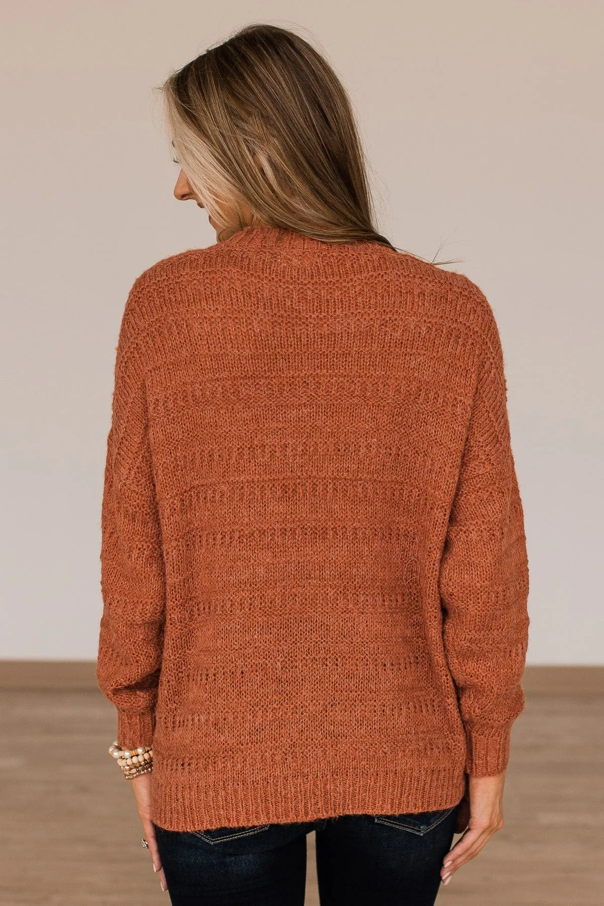 See The Good Knit Sweater- Burnt Orange