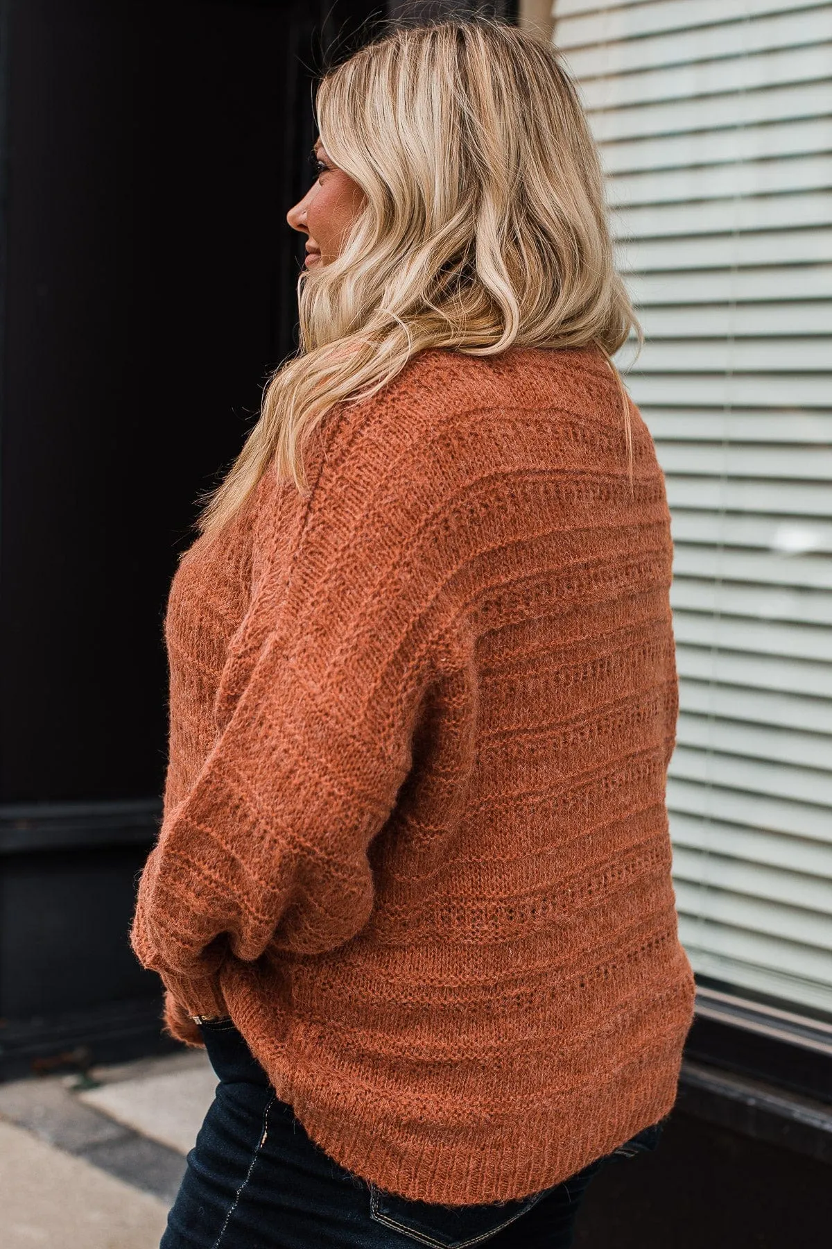 See The Good Knit Sweater- Burnt Orange