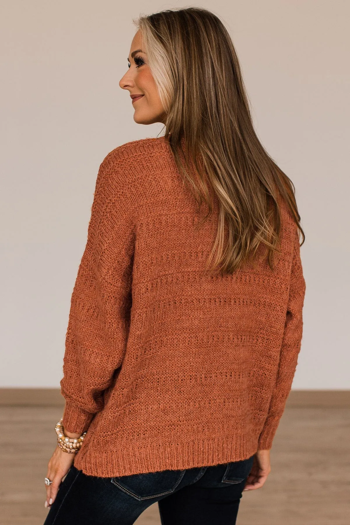 See The Good Knit Sweater- Burnt Orange