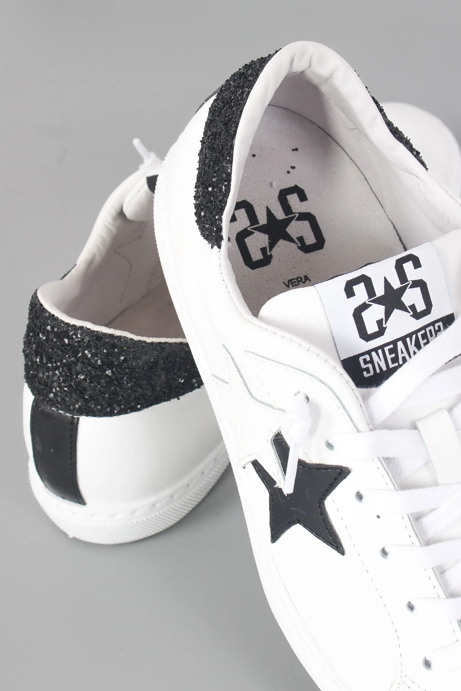 Sneaker One Star Glitter Bianco/nero