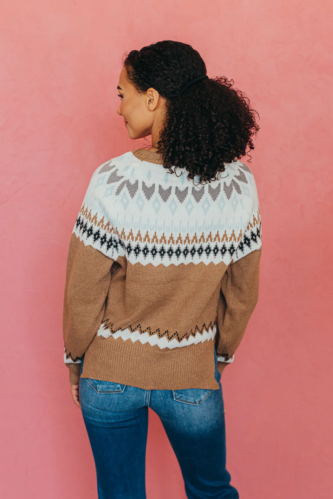 Snow Bunny Geo Print Sweater - 2 Colors