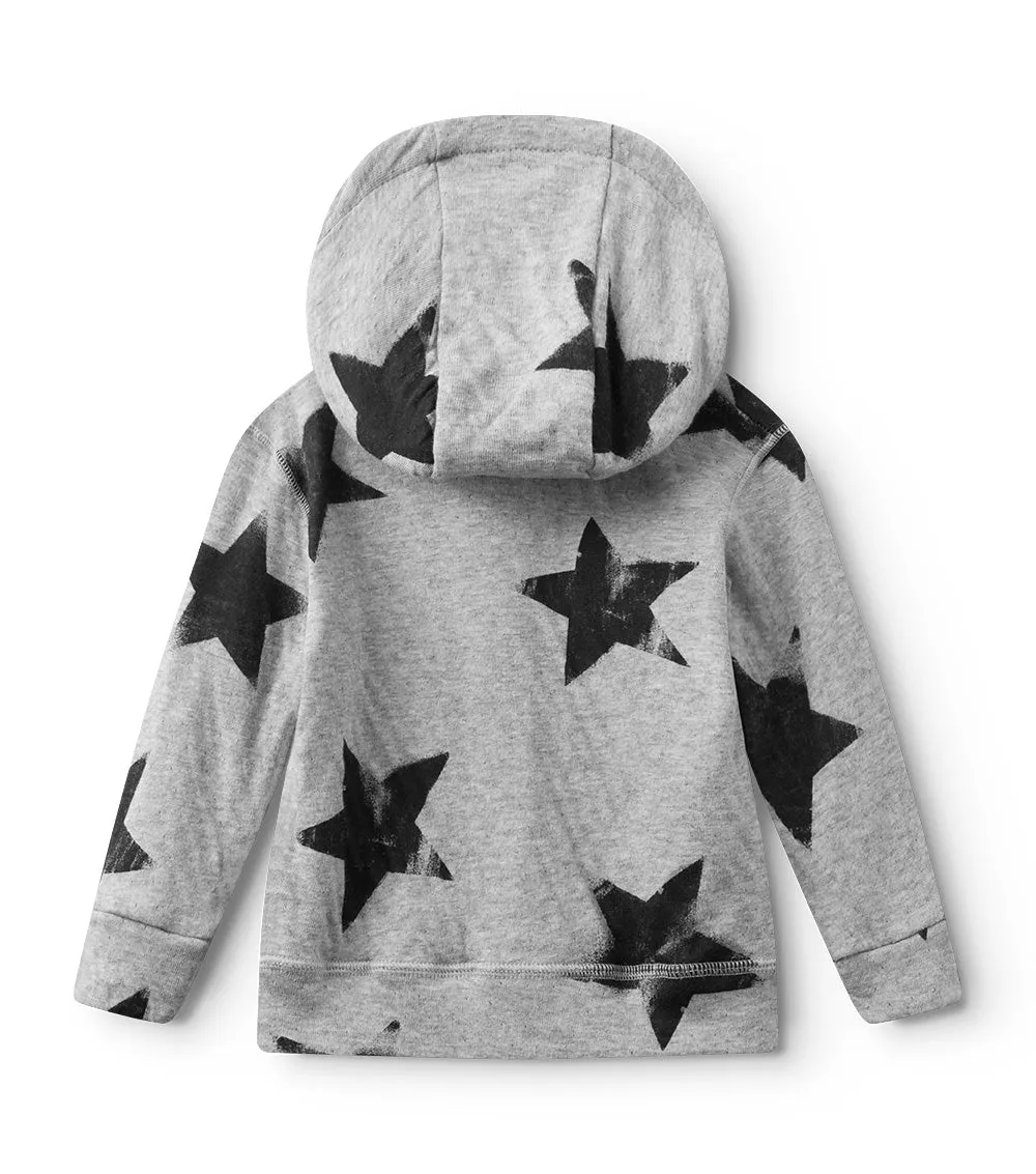 soft faded star zip hoodie