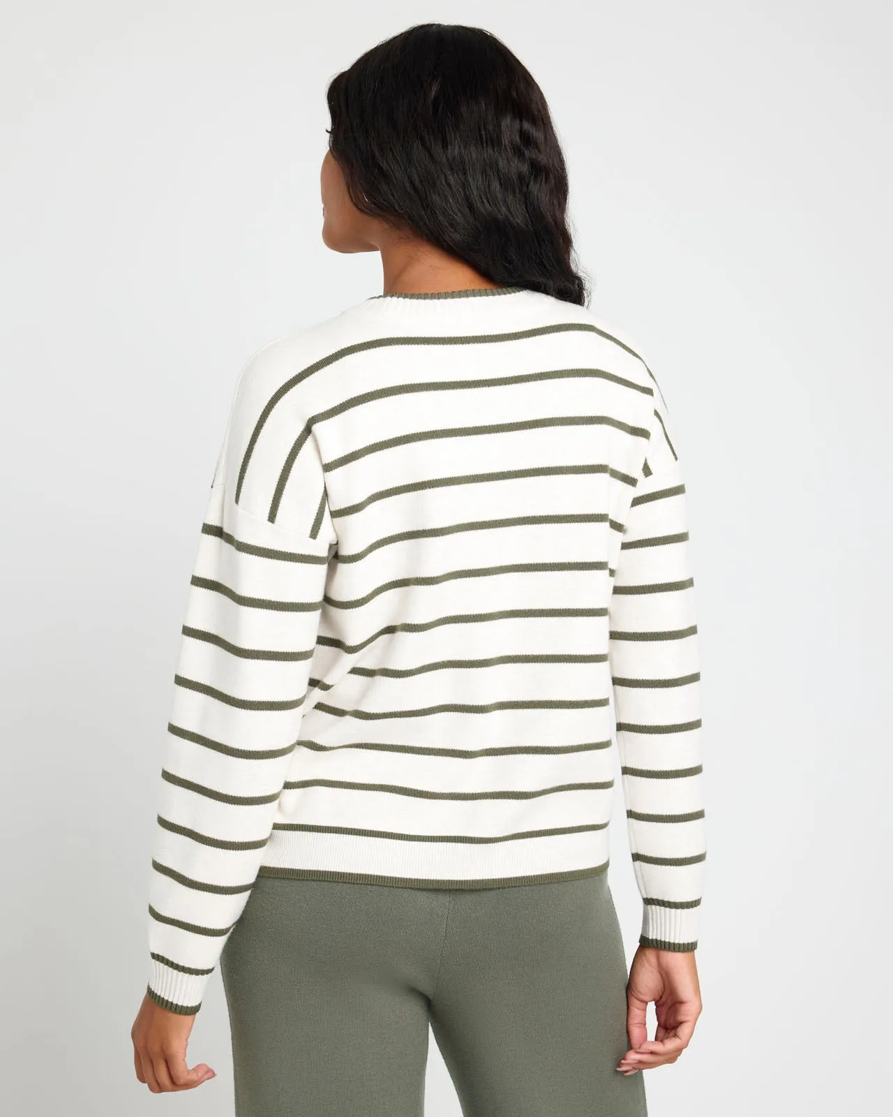 Splendid x @Cellajaneblog Stripe Front Seam Sweater