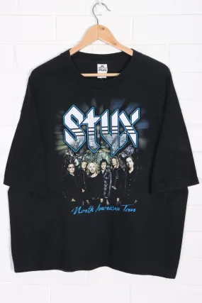 Styx North American Tour Front Back Oversized Boxy T-Shirt (L-XL)