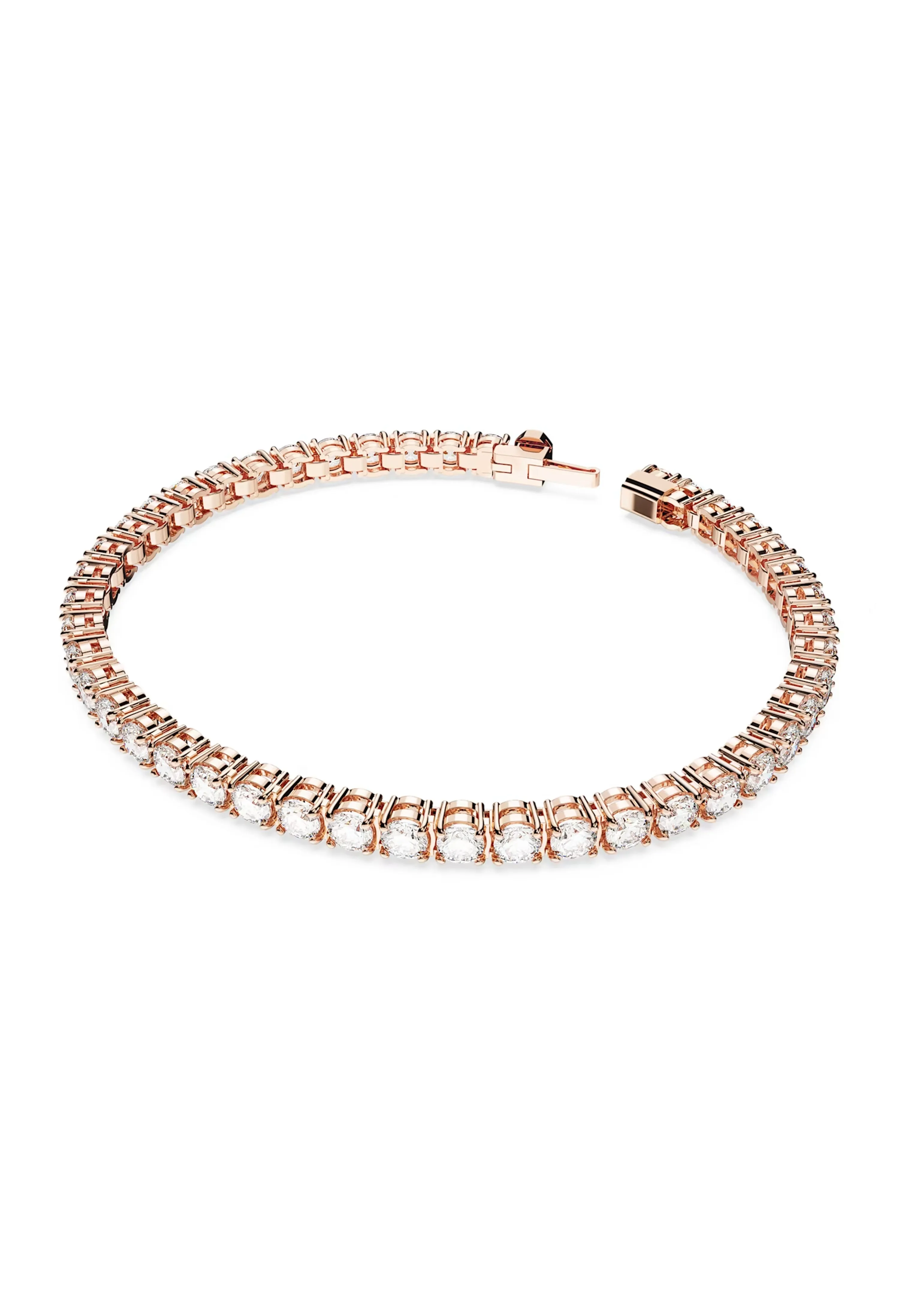 Swarovski Matrix Tennis Bracelet Rose Gold Plated