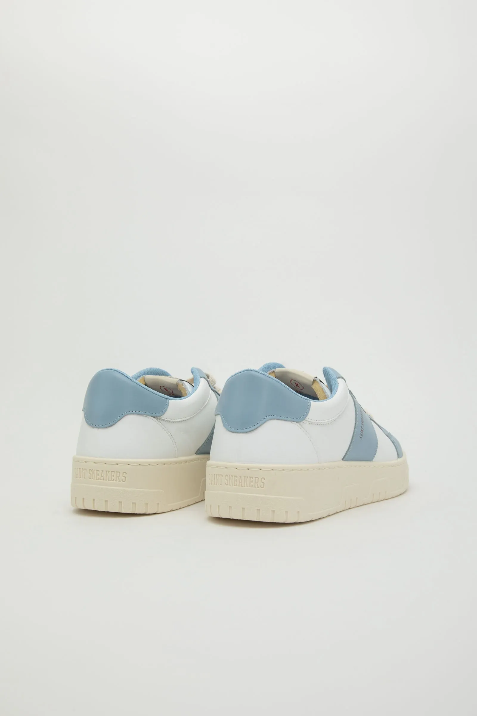 Tennis sneaker in pelle bianco artico