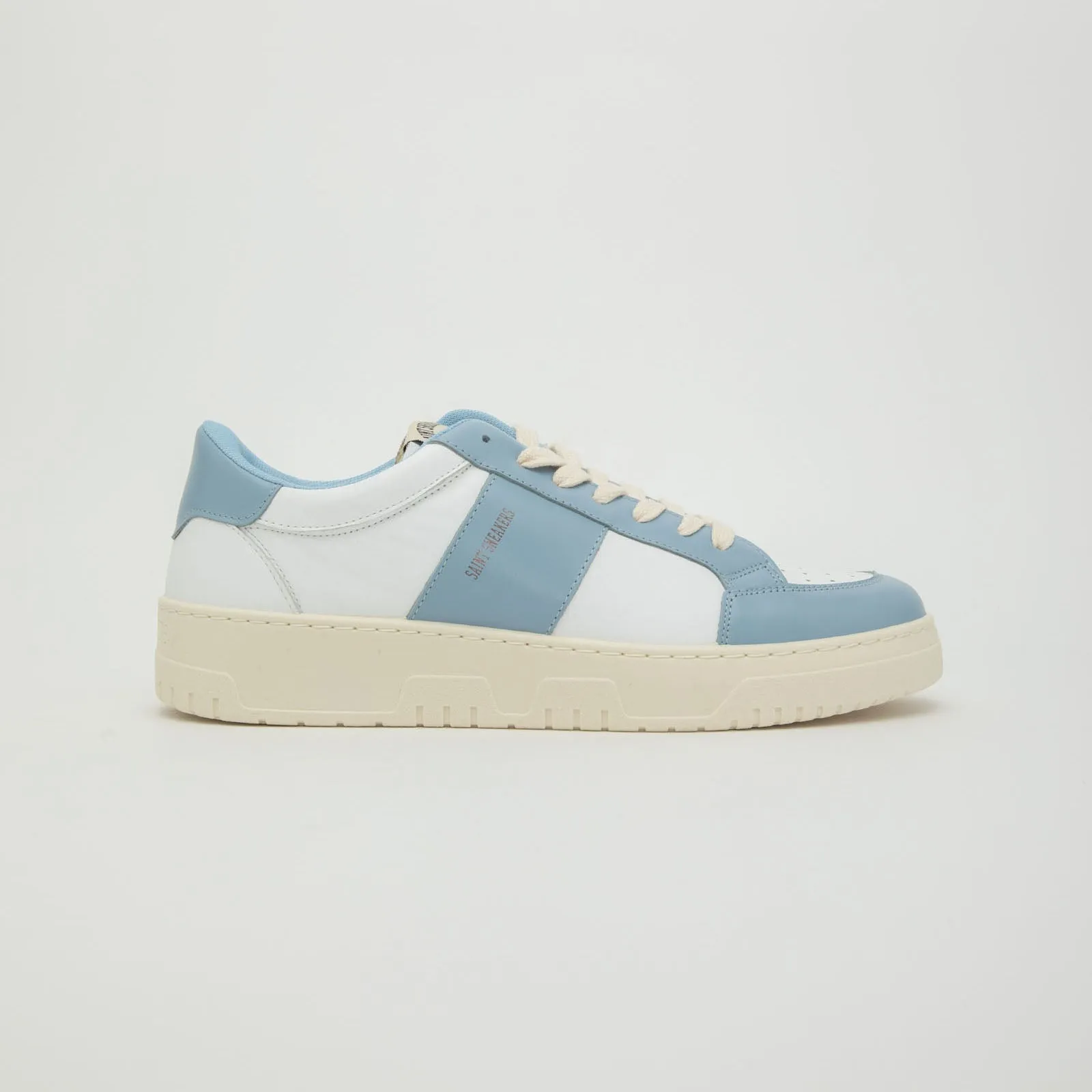 Tennis sneaker in pelle bianco artico