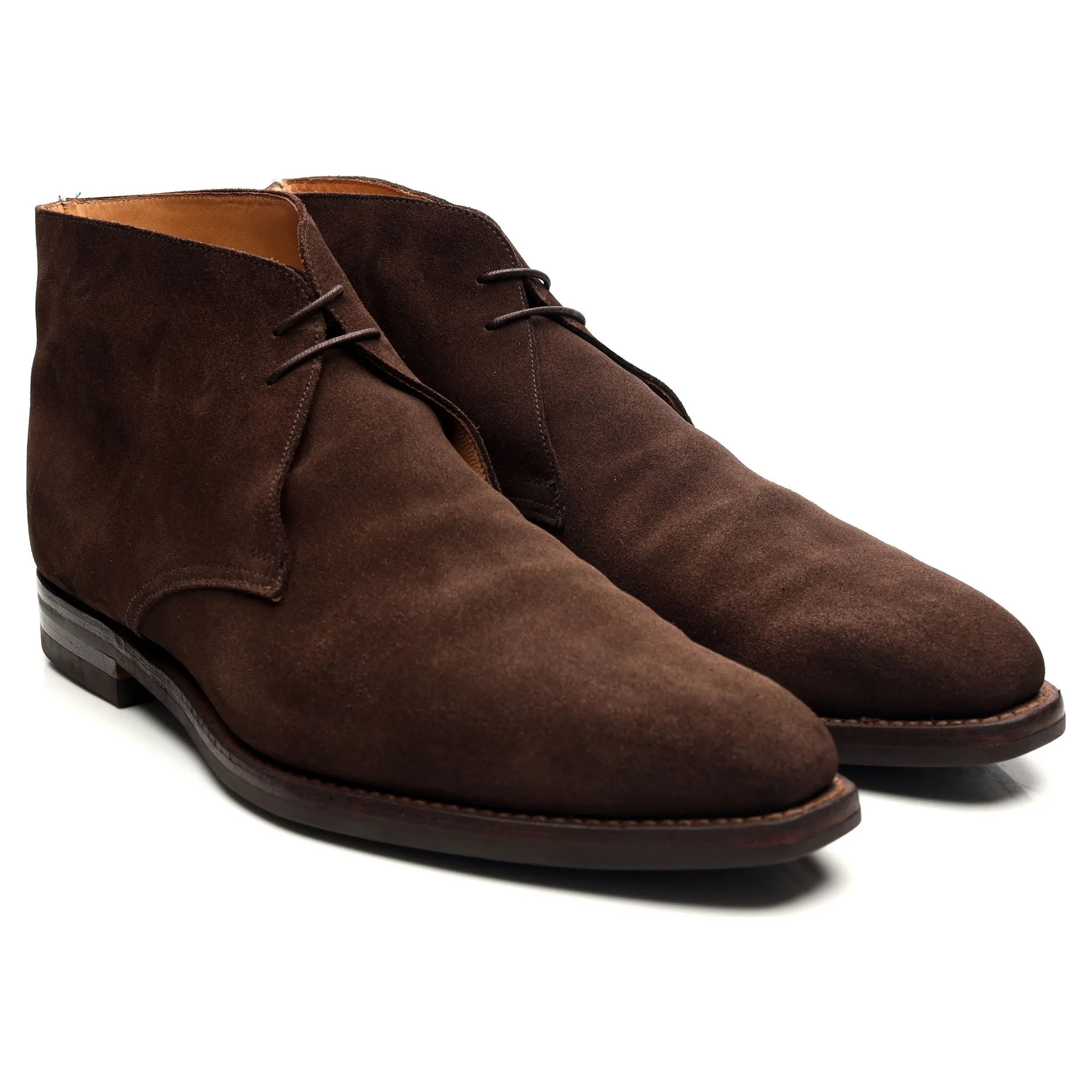 'Tetbury' Dark Brown Suede Chukka Boots UK 12 E