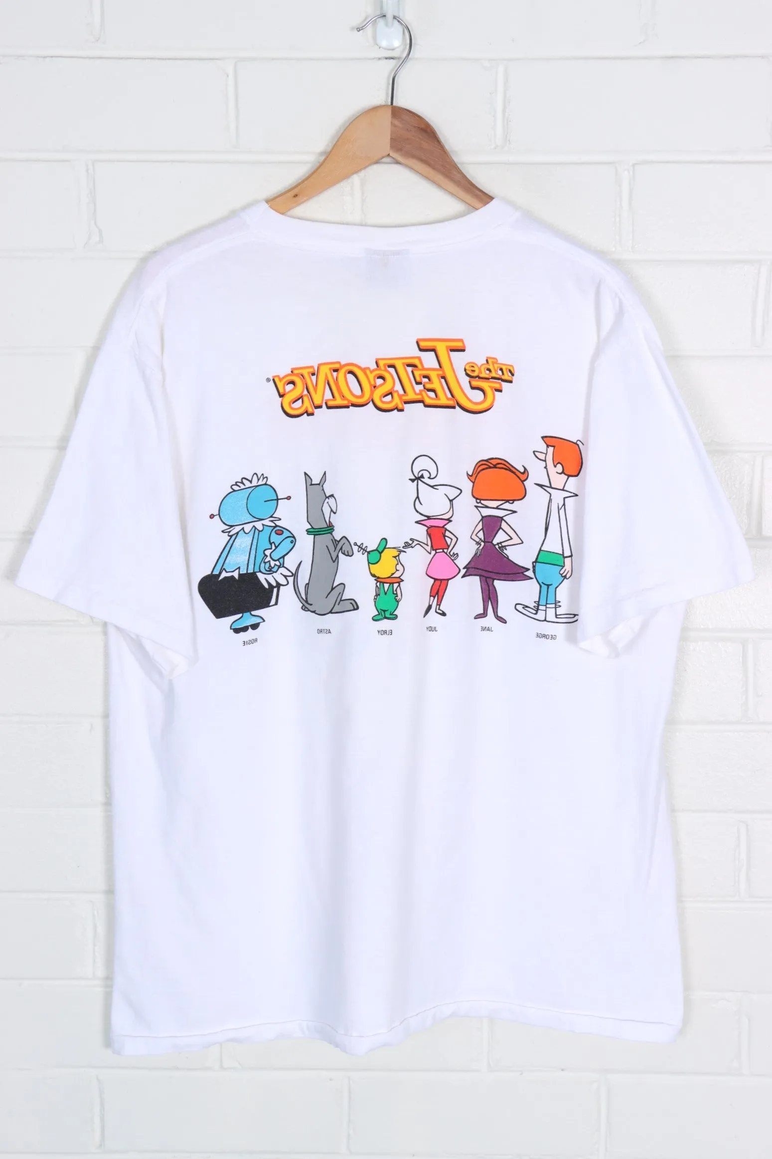 The Jetsons Family Front & Back Changes USA Made Cartoon Tee (XL)