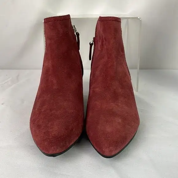 Tod'sWineSuede Low Wedge Booties