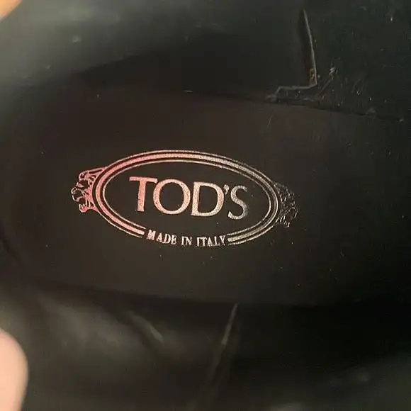 Tod'sWineSuede Low Wedge Booties