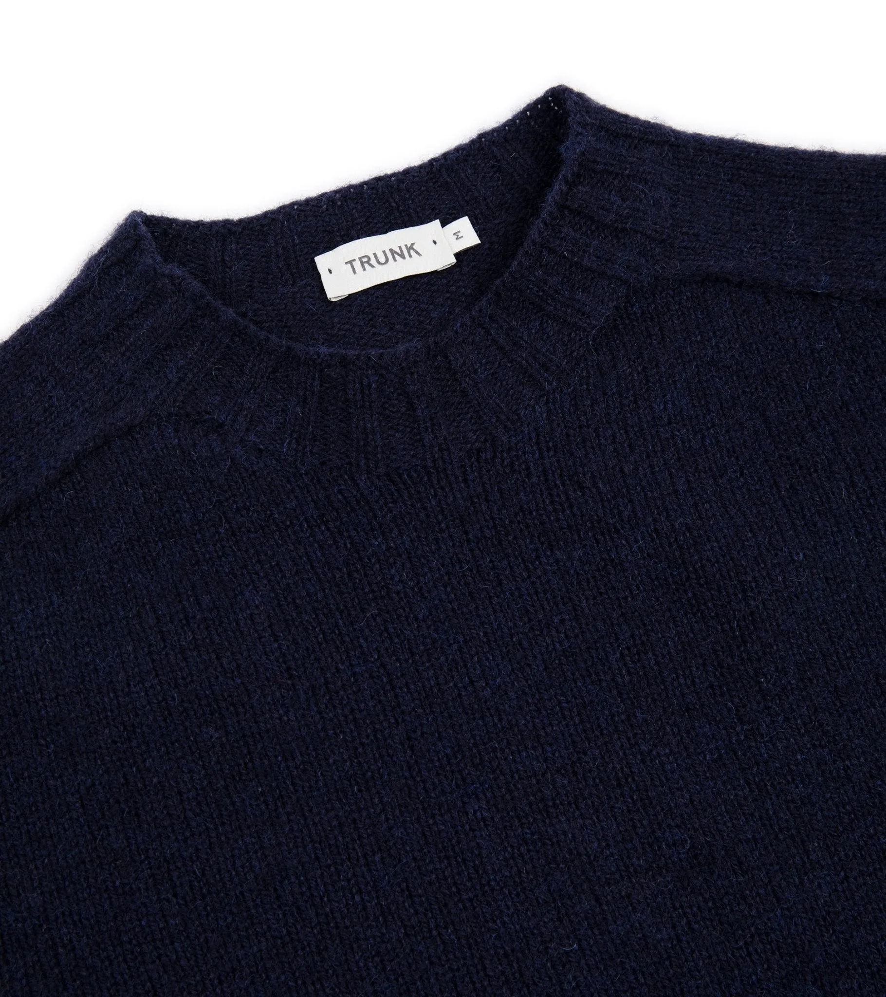 Trunk Berwick Brushed Shetland Crew Sweater: Navy