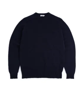 Trunk Berwick Brushed Shetland Crew Sweater: Navy