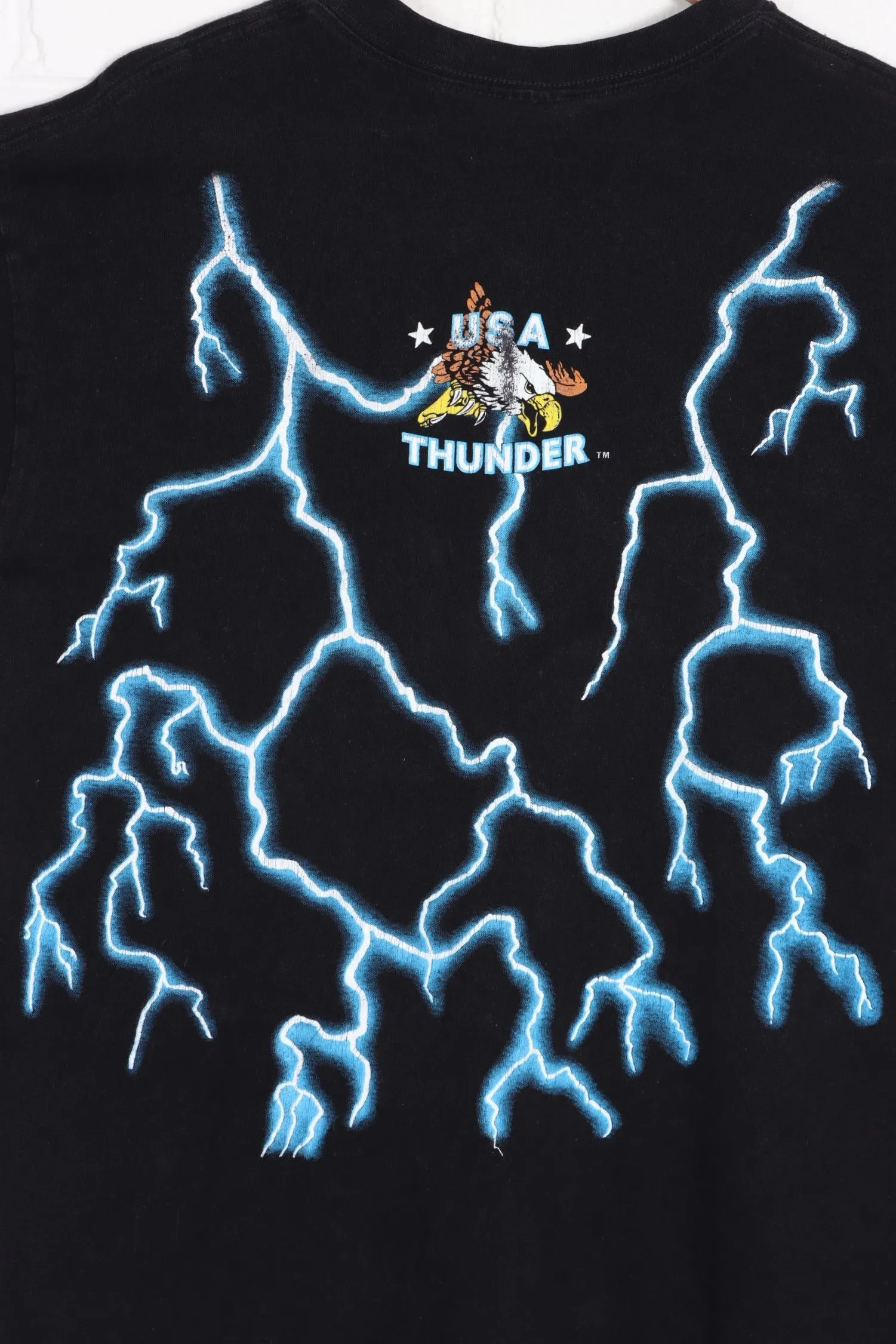 USA THUNDER Leader of The Pack Biker Wolf T-Shirt (L-XL)