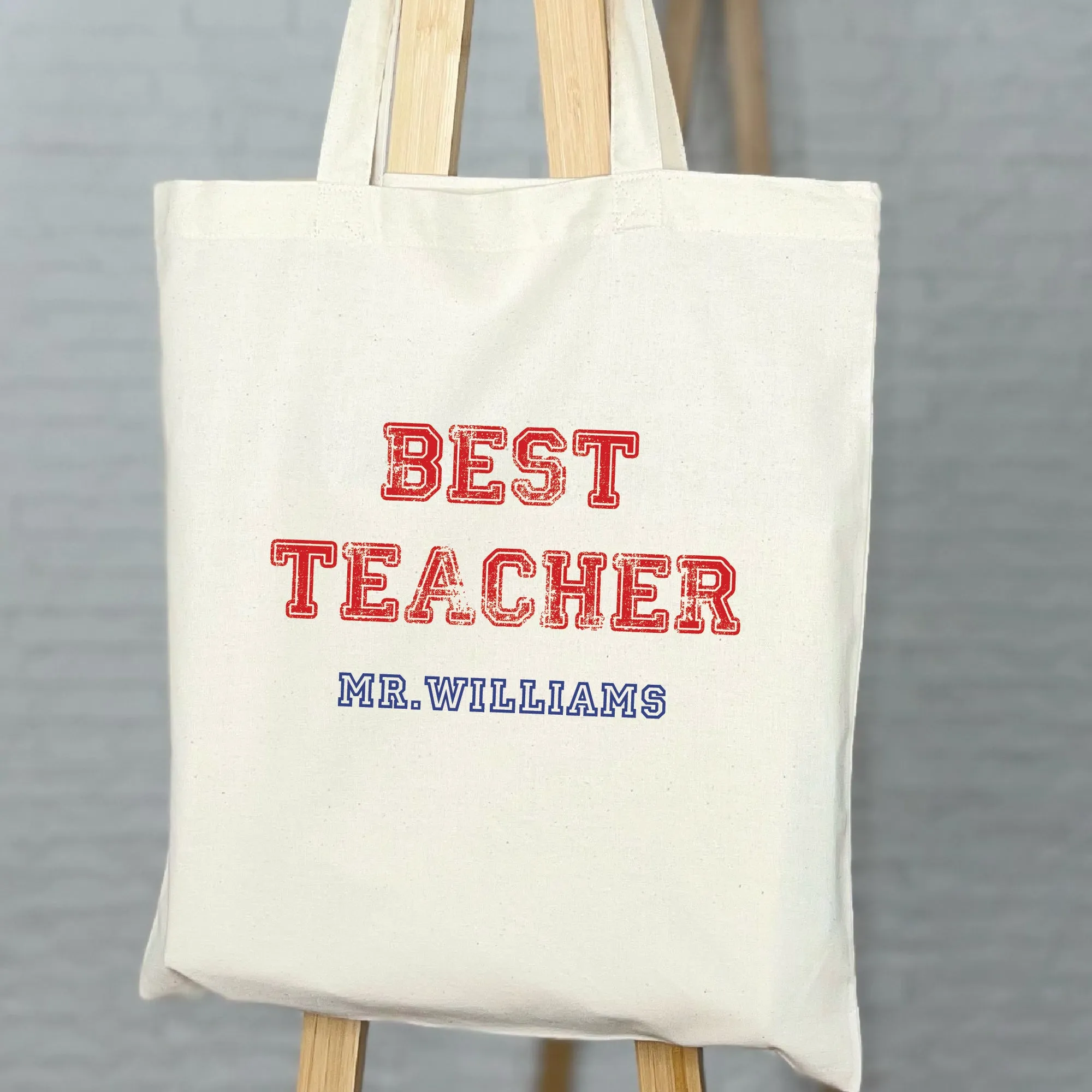 Varsity Best Teacher Personalised Tote Bag